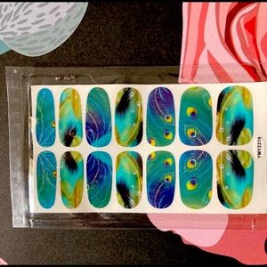 5 for $20 Nail Wraps: Abstract Peacock